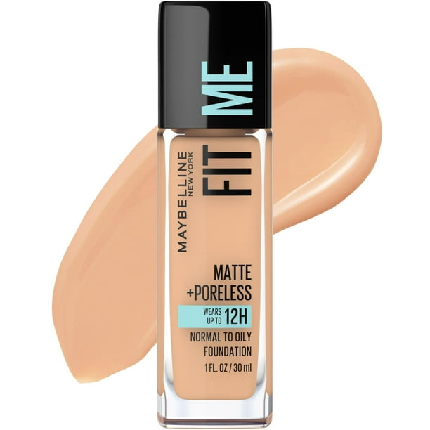 MAYBELLINE New York Fit Me Matte + Poreless Foundation Makeup, 130 Buff Beige, 1 oz