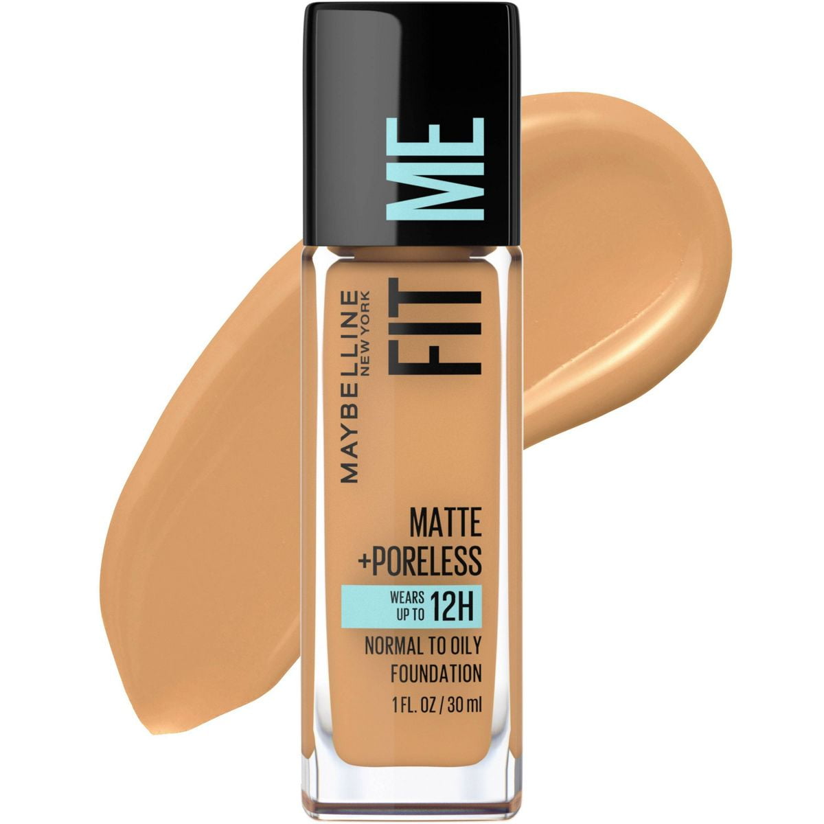 MAYBELLINE New York Fit Me Matte + Poreless Foundation Makeup, 332 Golden Caramel, 1 oz