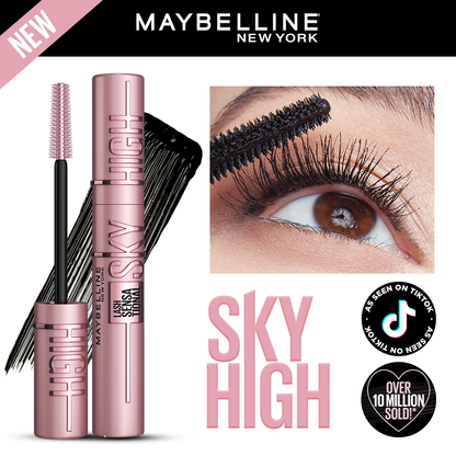 MAYBELLINE New York Lash Sensational Sky High Washable Mascara Makeup, 801 Very Black, 0.24 oz