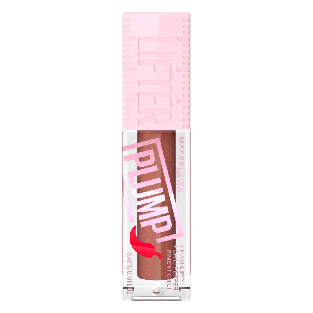 MAYBELLINE New York Lifter Plump Lip Plumping Gloss Makeup, 007 Cocoa Zing, 0.18 oz