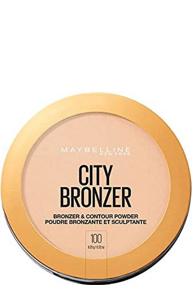 MAYBELLINE New York City Bronzer Bronzer & Contour Powder Makeup, 100 Light, 0.32 oz