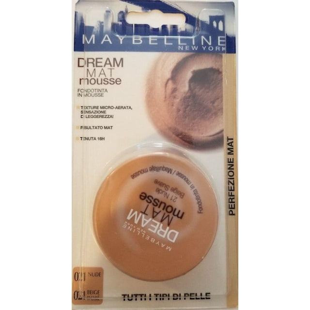 MAYBELLINE New York Dream Matte Mousse Foundation Makeup, Porcelain Ivory, 0.64 oz
