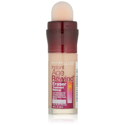 MAYBELLINE New York Instant Age Rewind Eraser Treatment Makeup, 130 Buff Beige, 0.68 oz