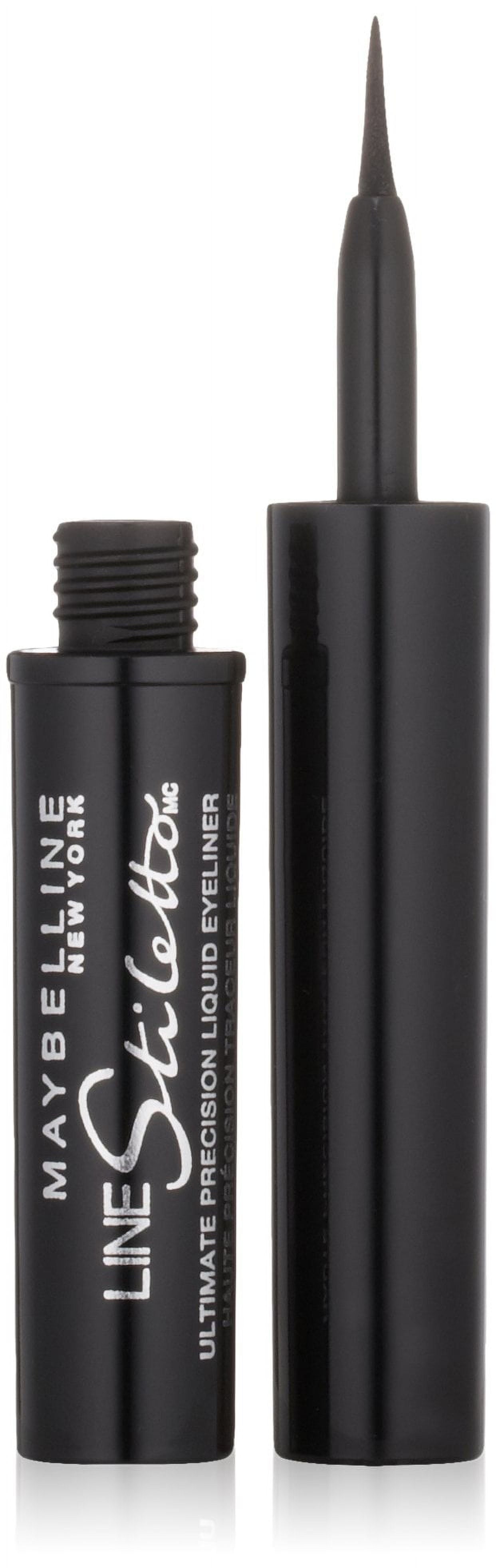 MAYBELLINE New York Line Stiletto Ultimate Precision Liquid Eyeliner, 501 Blackest Black, 0.05 oz