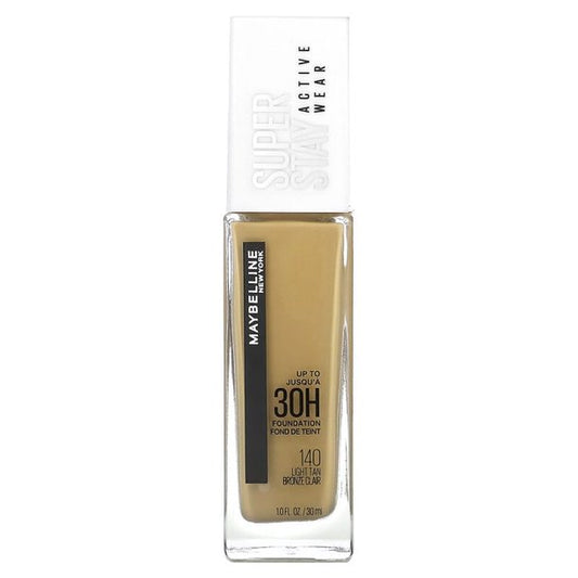 Maybelline Super Stay Full Coverage Liquid Foundation, 140 Light Tan, 1 fl oz