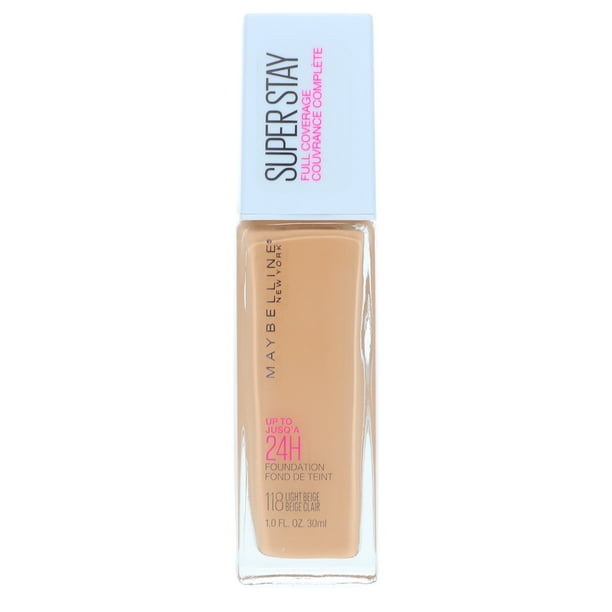 Maybelline Super Stay Full Coverage Liquid Foundation Makeup, Nude Beige, 1 fl. oz.