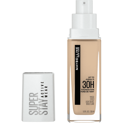 Maybelline Super Stay Full Coverage Liquid Foundation, 118 Light Beige, 1 fl oz