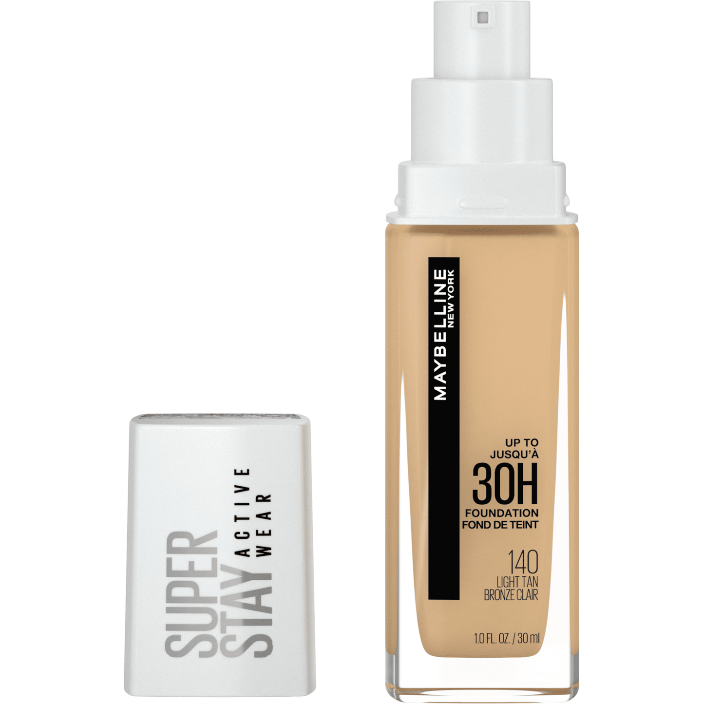 Maybelline Super Stay Full Coverage Liquid Foundation, 140 Light Tan, 1 fl oz