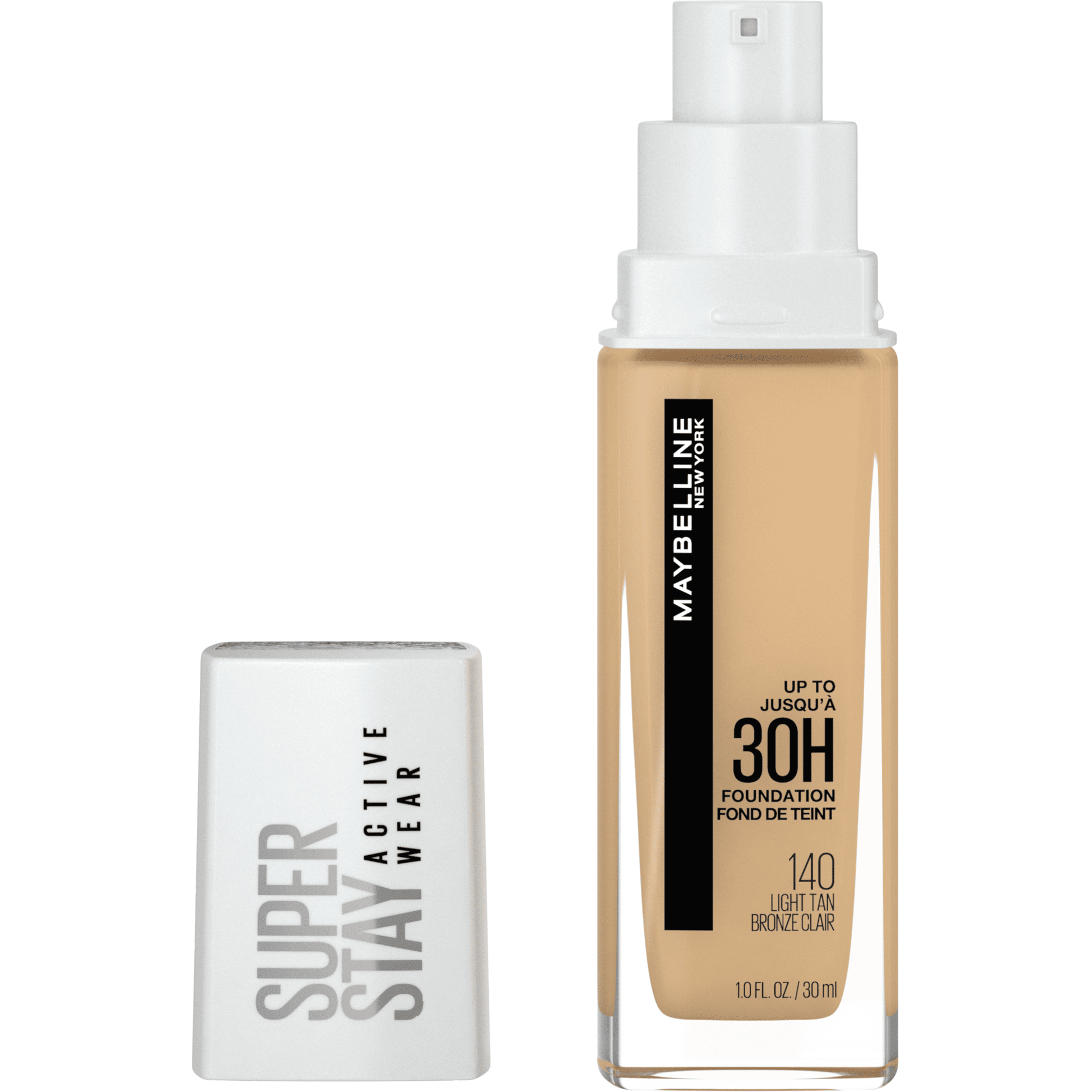Maybelline Super Stay Full Coverage Liquid Foundation, 140 Light Tan, 1 fl oz