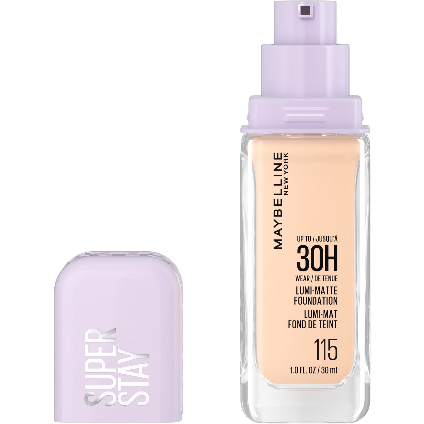 MAYBELLINE New York Super Stay Lumi-Matte Foundation Makeup, 115, 1 oz