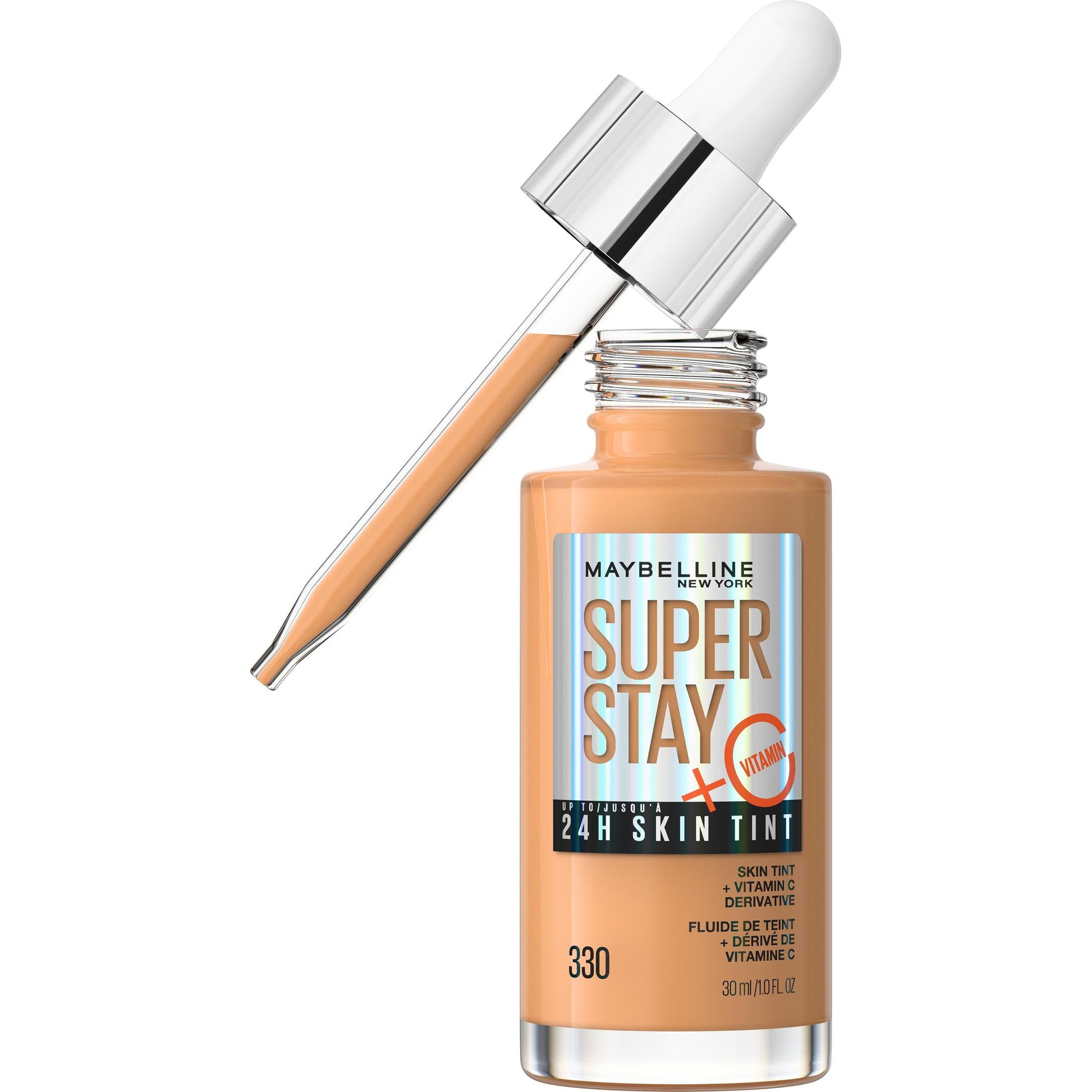 MAYBELLINE New York Super Stay Long-Lasting Skin Tint with Vitamin C, 375, 1 oz
