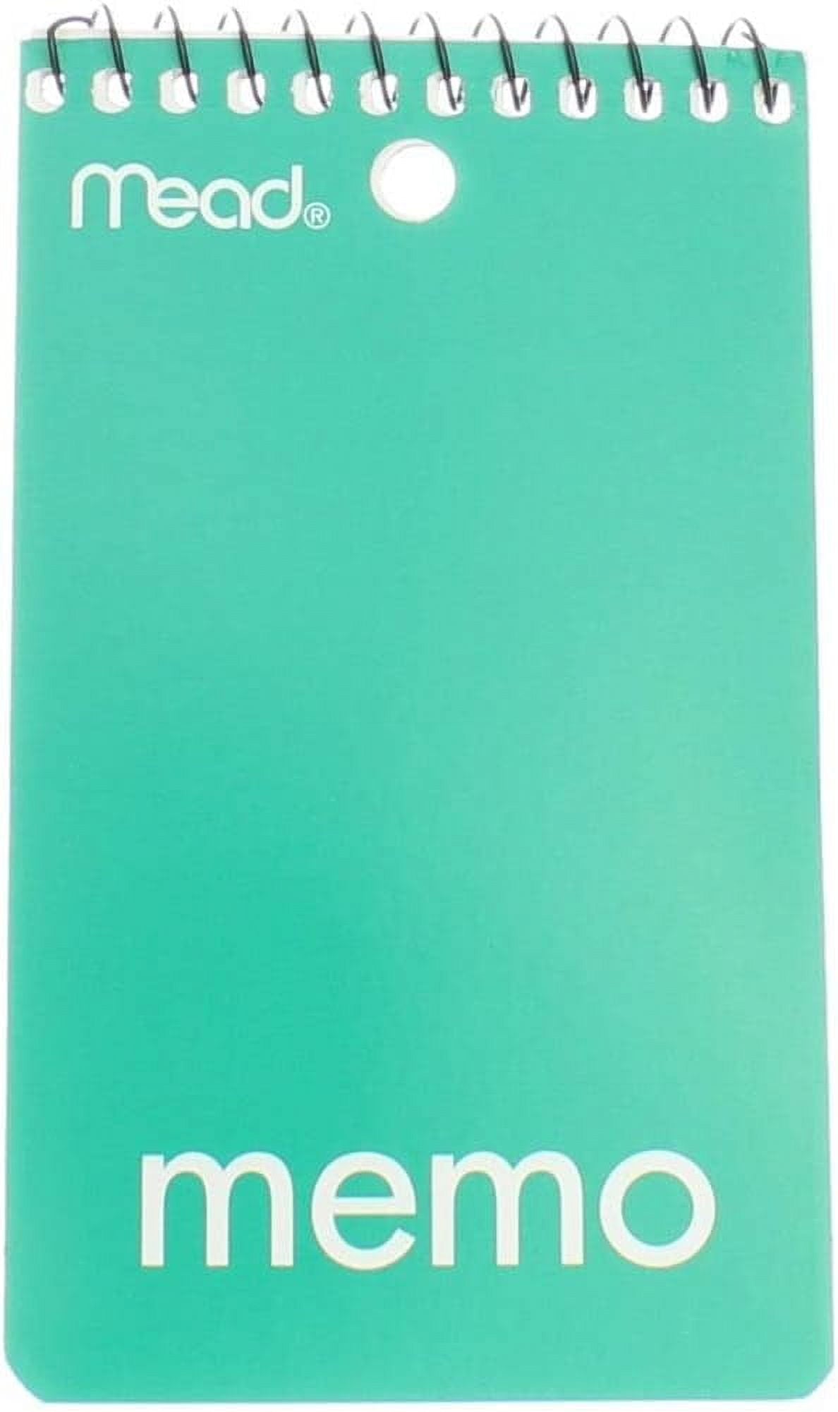 Mead® Poly Memo Book College Ruled, Topbound  3" x 5" Assorted Colors