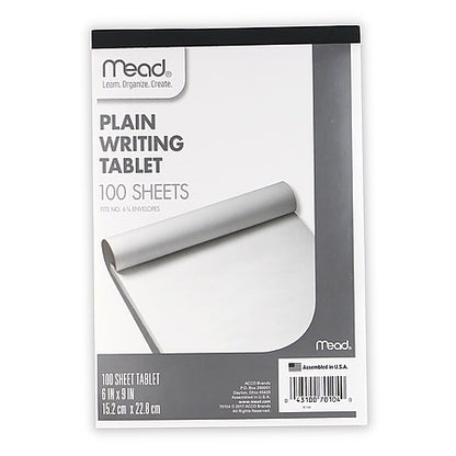 Mead® Plain Writing Tablet