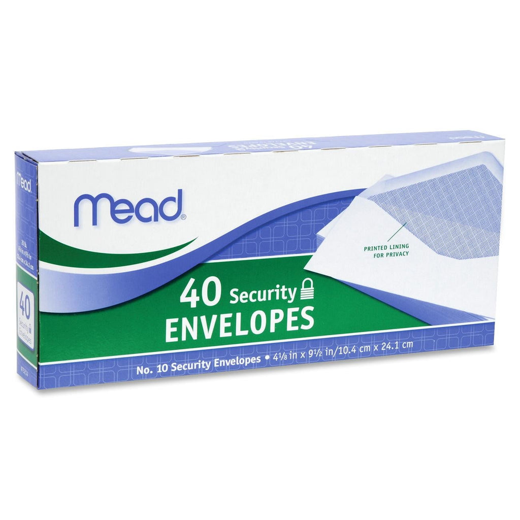 Mead #6 3/4 Security Envelopes White #6 3/4 80 ct