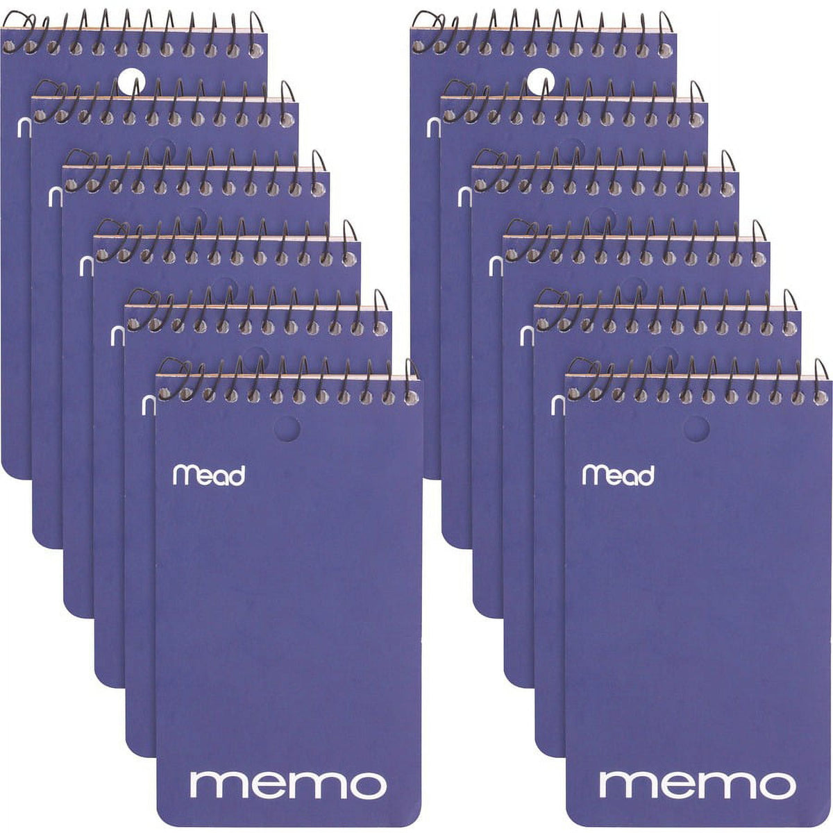 Mead Side WireBound College Ruled 3" x 5" Memo Book - Assorted colors, 60 pages