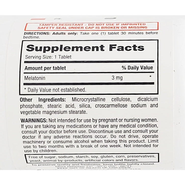 MELATONIN 3 MG TAB 60