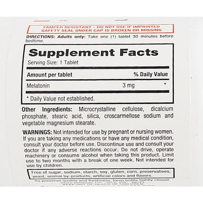 MELATONIN 3 MG TAB 60
