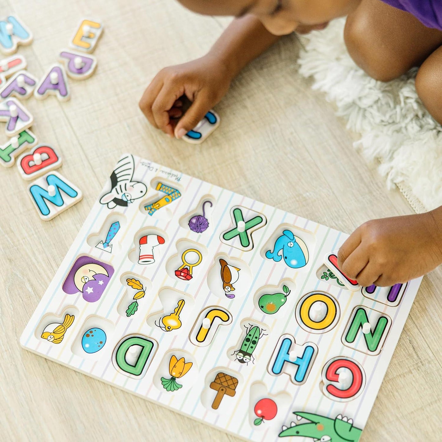 Melissa & Doug Alphabet Wooden Peg Puzzle
