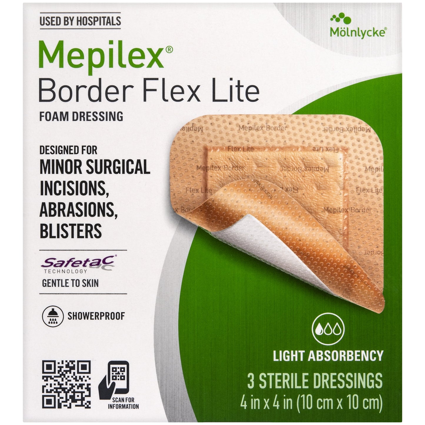 MEPILEX BORDER FLX LITE DS 3 3X3N