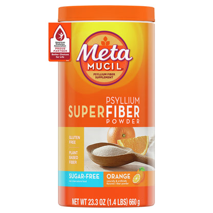 METAMUCIL FIBER SUPP S/F ORANGE 14.9OZ
