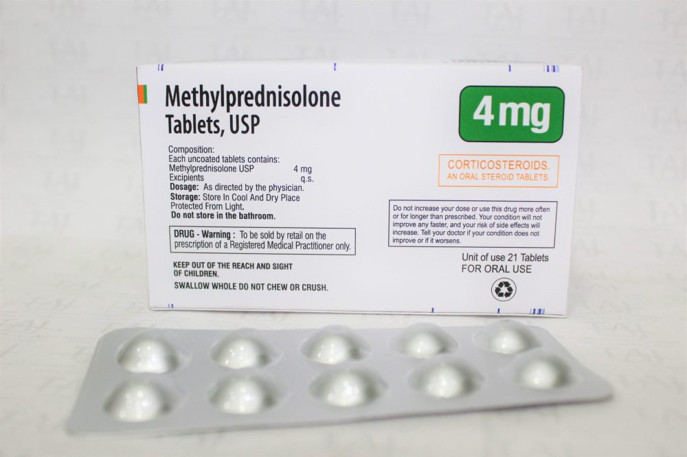 METHYLPREDNISOLONE TB 4MG 100