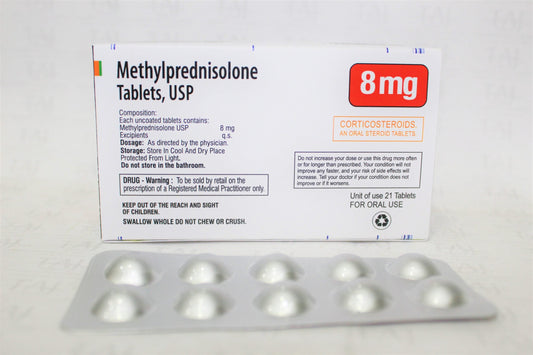 METHYLPREDNISOLONE TB 8MG 25