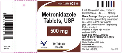 METRONIDAZOLE TB 250MG 500