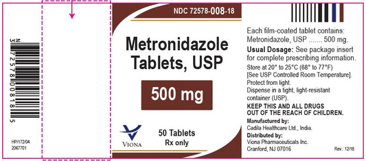 METRONIDAZOLE TB 250MG 500