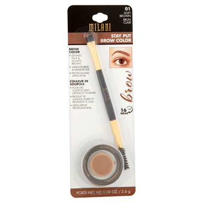 Milani Stay Put  Brow Color Soft Brown
