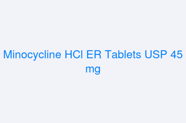 MINOCYCLINE HCL ER TB105MG 30CPLT