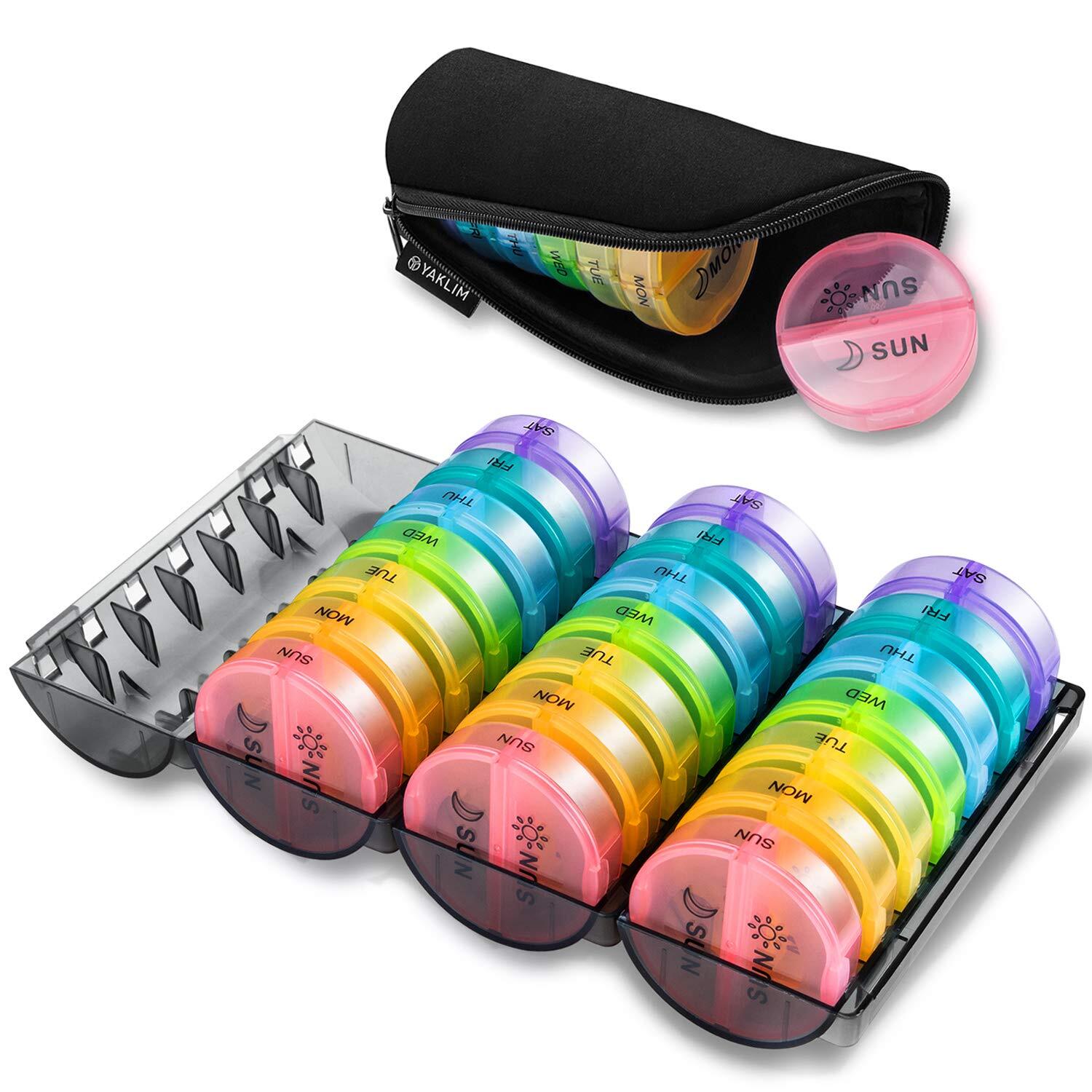 RAINBOW STACKABLE PILL PLANNER