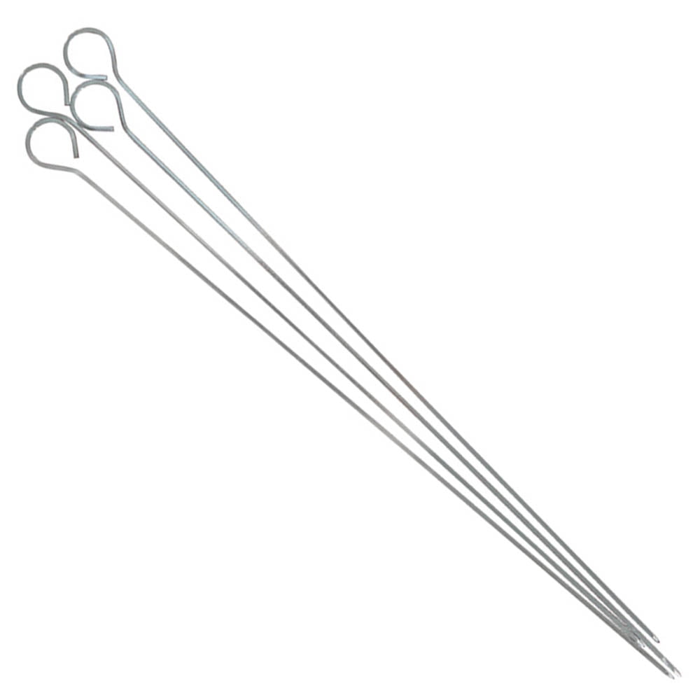 Mr. Bar-B-Q 15 Inch Chrome BBQ Skewers, 4-Piece