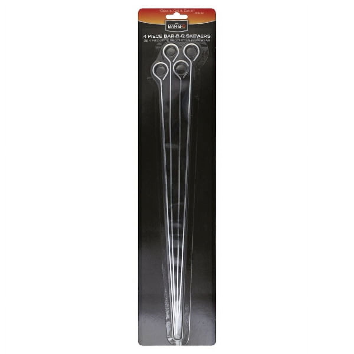 Mr. Bar-B-Q 15 Inch Chrome BBQ Skewers, 4-Piece