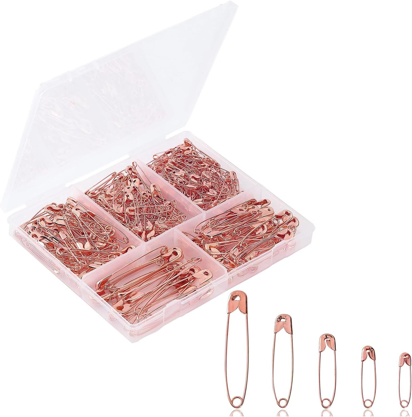 SINGER Metallic-Coated Safety Pins, Assorted Colors and Sizes, 35 Count