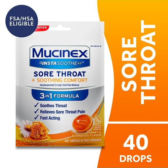 MUCINEX INSTASOOTHE DROP HNY/ECH 20CT