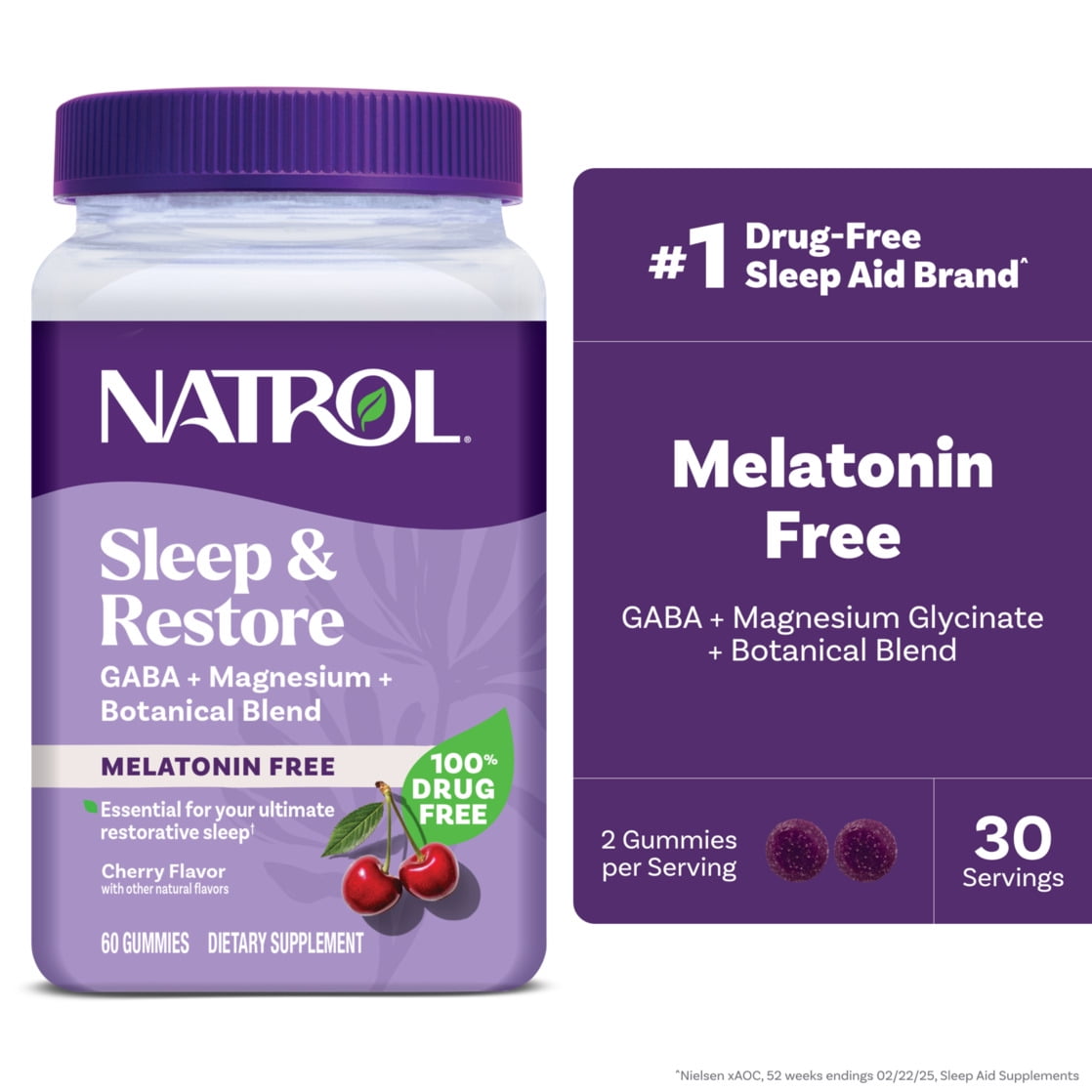NATROL SLEEP & RESTORE CHERRY GMY 60CT