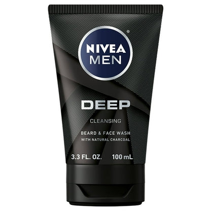 NIVEA MEN DEEP CLNS BEARD&FACE WSH 3.3OZ