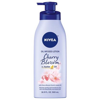 Nivea Lotion Oil-Infused Cherry/Jojoba Oil 16.9oz Pump