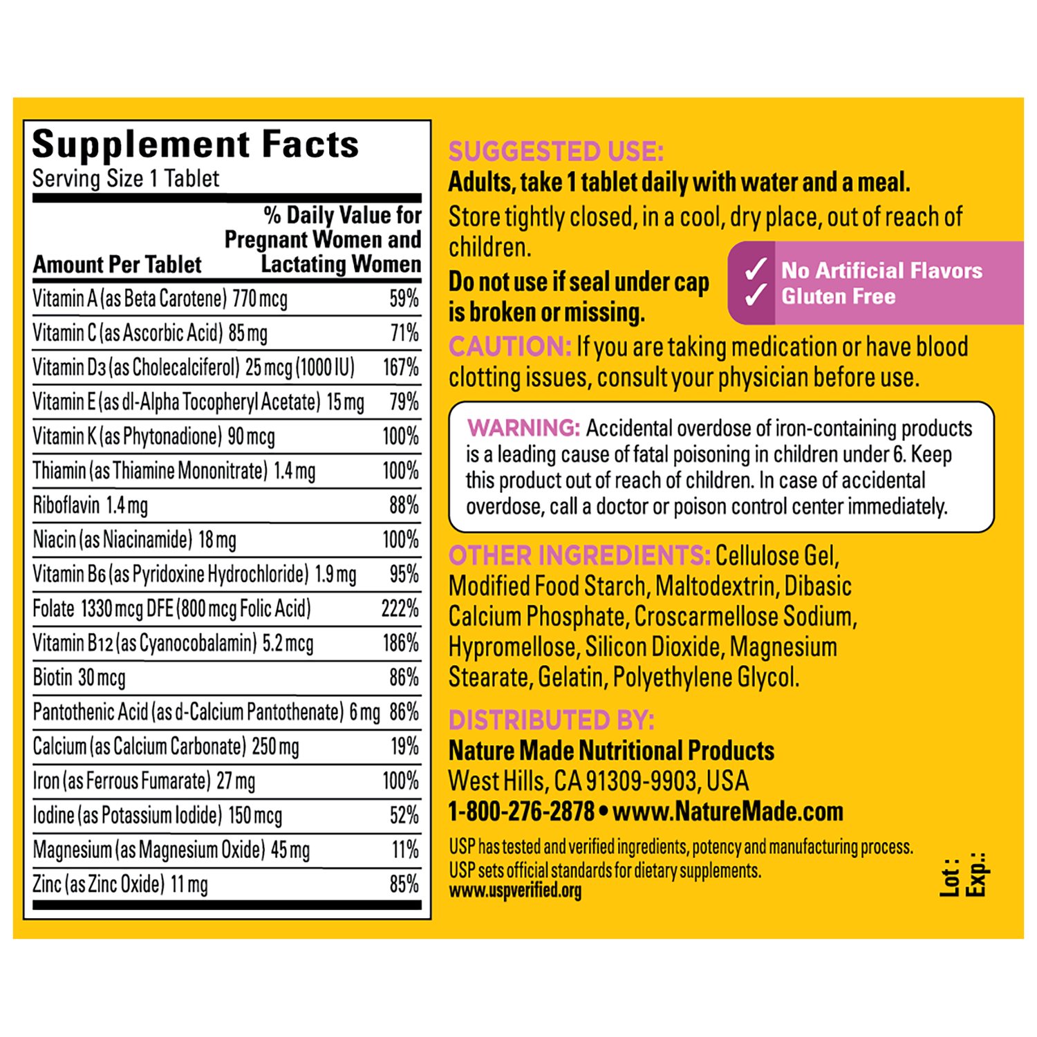 PRENATAL TABLET 90CT NAT MADE