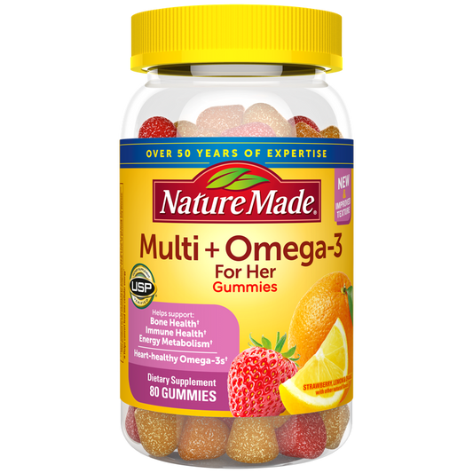 MULTI OMEGA-3 HER GUMMIES 80CT NAT MADE