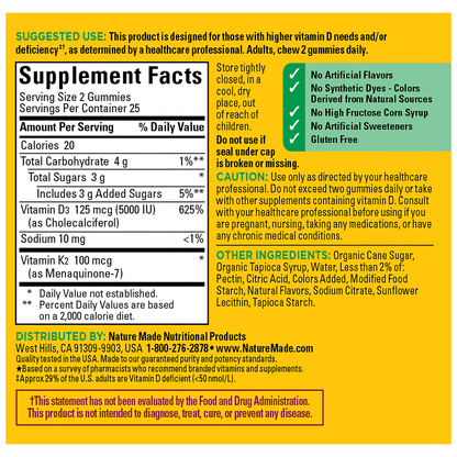 SUPP,VITAMIN D3+K2,GUMMY