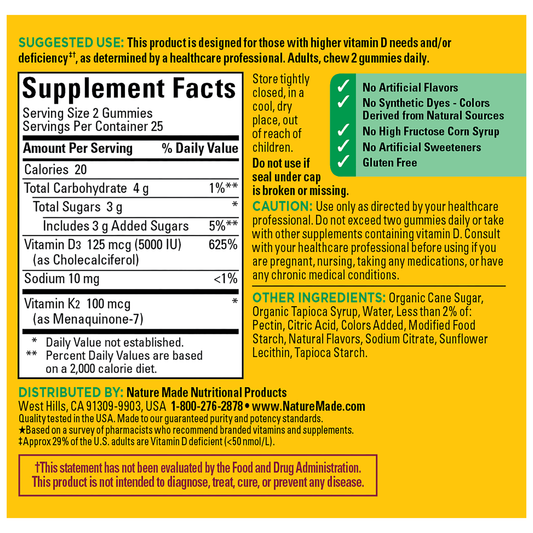 SUPP,VITAMIN D3+K2,GUMMY