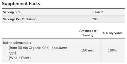KELP 150MCG TABLETS      250CT