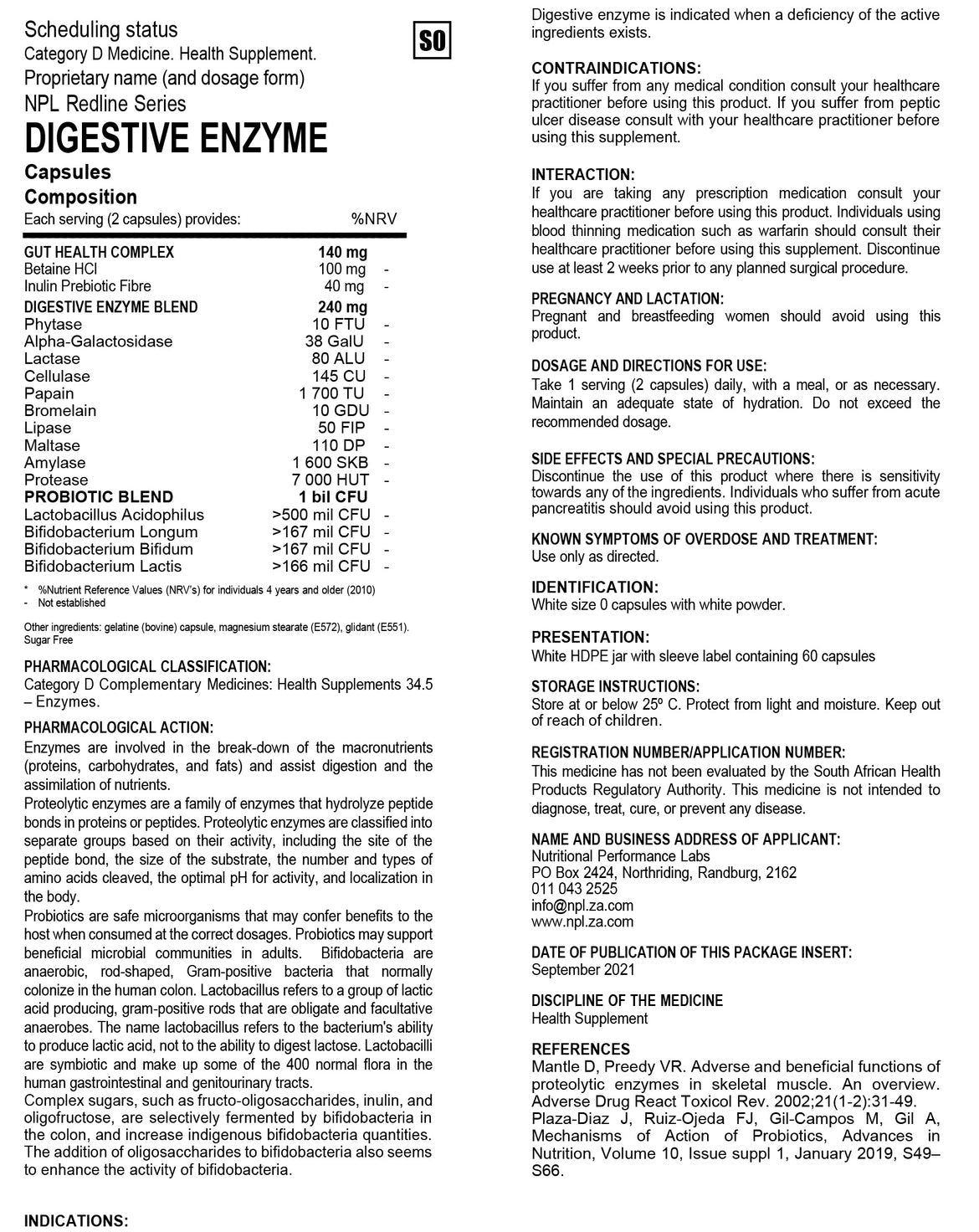 DIGESTIVE ENZYME CX CP 90 DSHP