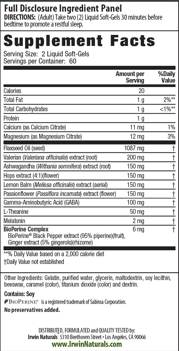 IRWIN NATURALS POWER TO SLEEP PM,MELA FR