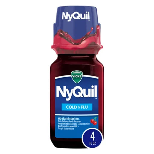 Vicks Nyquil Cold & Flu 8oz Cherry Flavor