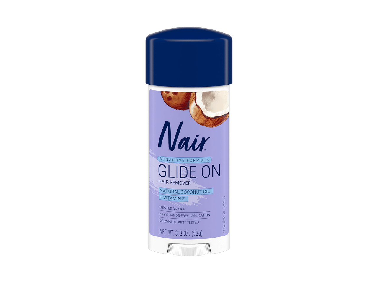 Nair Hair Remover Glide On Natural Coconut Oil 3.3oz