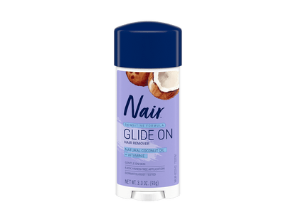 Nair Hair Remover Glide On Natural Coconut Oil 3.3oz