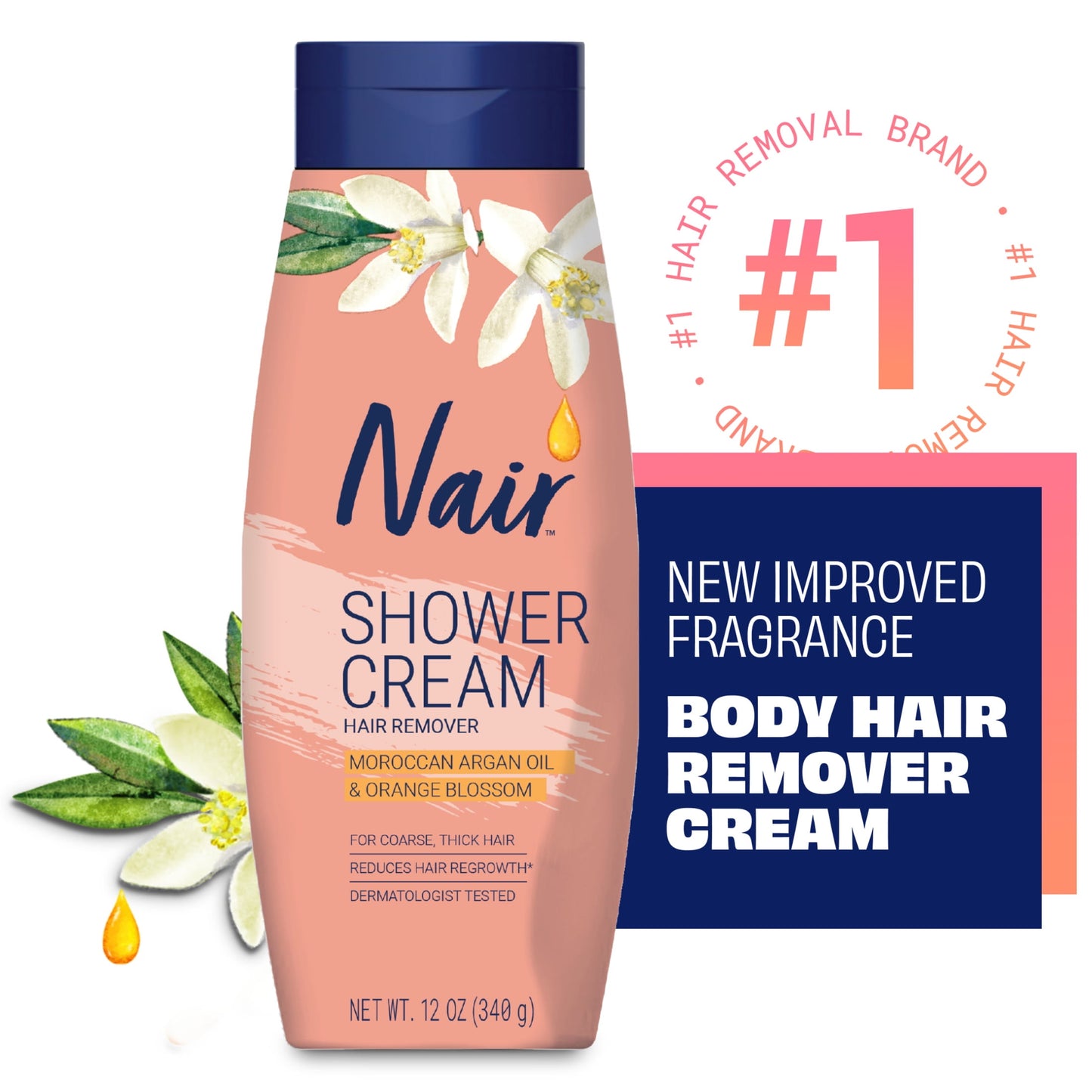 NAIR SHOWER CREAM ARGAN OIL 13Z