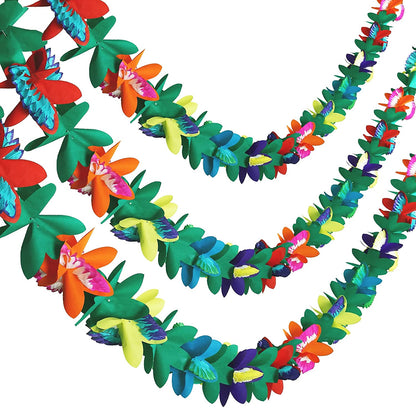 Unique Vibrant Multicolored Tissue Tassel Garland, 9 ft